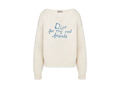 Dior and Hylton Nel Sweater Cotton-Blend Jersey "White"