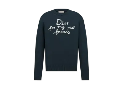 Dior Men's Dior and Hylton Nel Sweater Cotton-Blend Jersey "Blue"