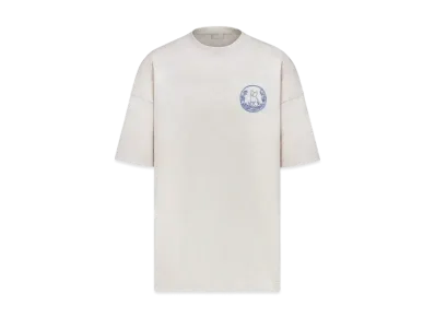 Dior Men's Dior and Hylton Nel Knit T-ShirtOversized Fit Cotton and Silk Jersey "Beige"