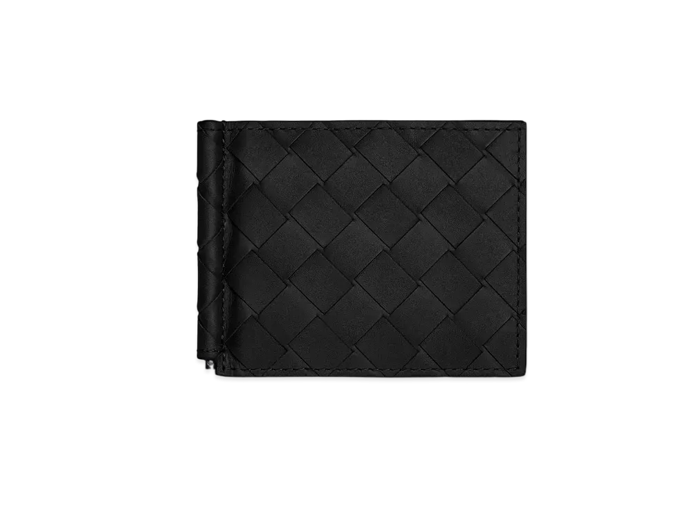 Bottega Veneta Money Clip Wallet "Nero"