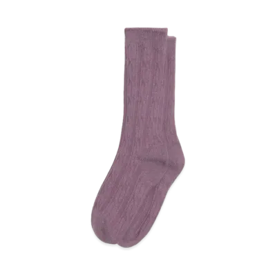 Stussy Cable Knit S Dress Socks "Plum"