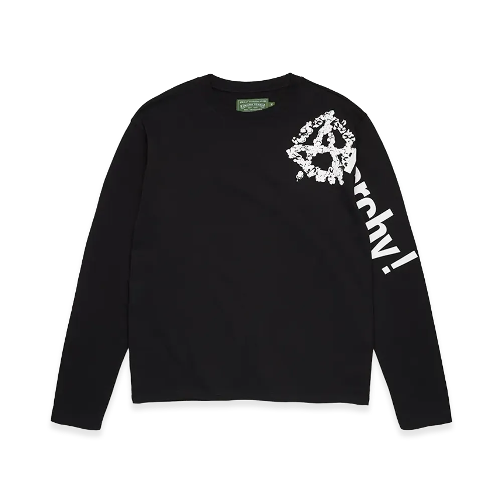 DENIM TEARS Anarchy Wreath Long Sleeve Tee "Black"