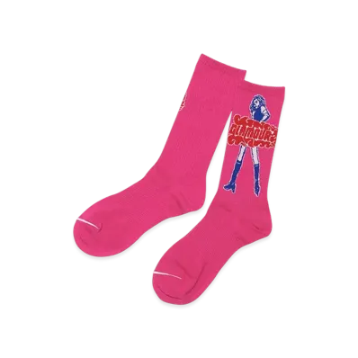 HYSTERIC GLAMOUR Vixen Girl Sports Socks "Pink"