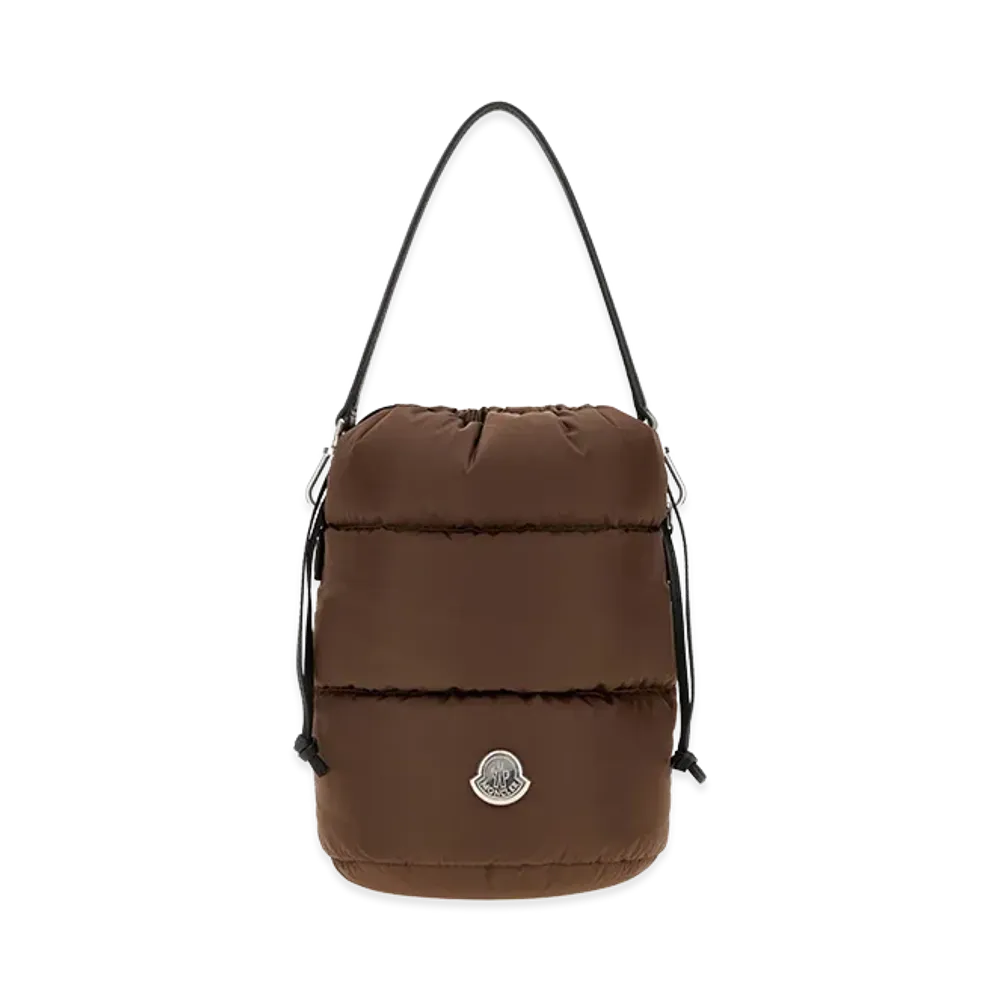 MONCLER Women's Nylon Caradoc Bucket Bag "Brown"