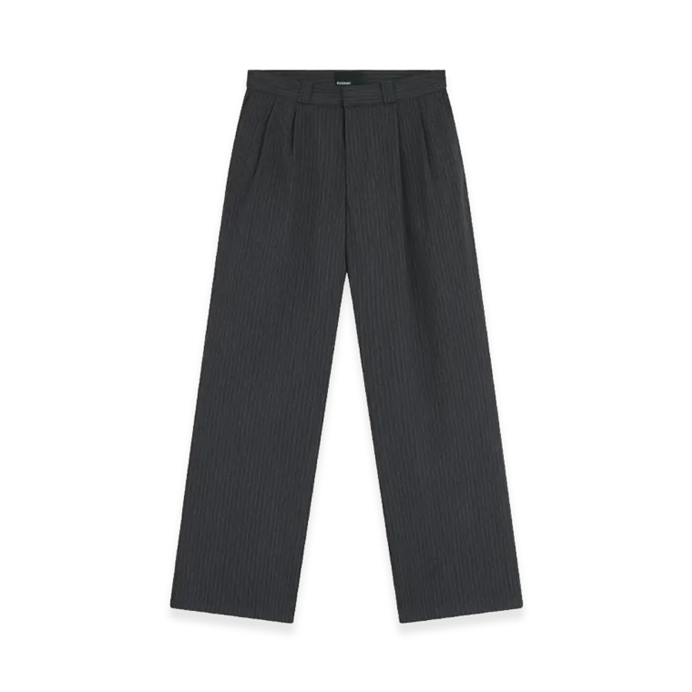 RASSVET Pin Stripe Slacker Chino Pants Woven "Dark Grey"