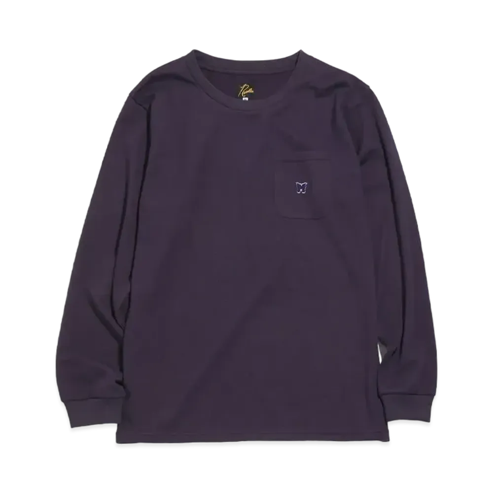 Needles L/S CREW NECK TEE - PE/C JERSEY "Navy"
