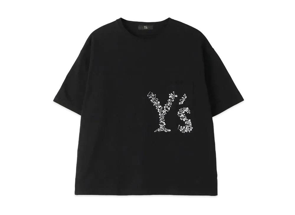 Yohji Yamamoto Y's -ONLINE EXCLUSIVE- Y's PIN T-SHIRT "Black"