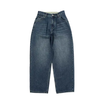 X-Girl Face Wide Tapered Pants "Indigo"