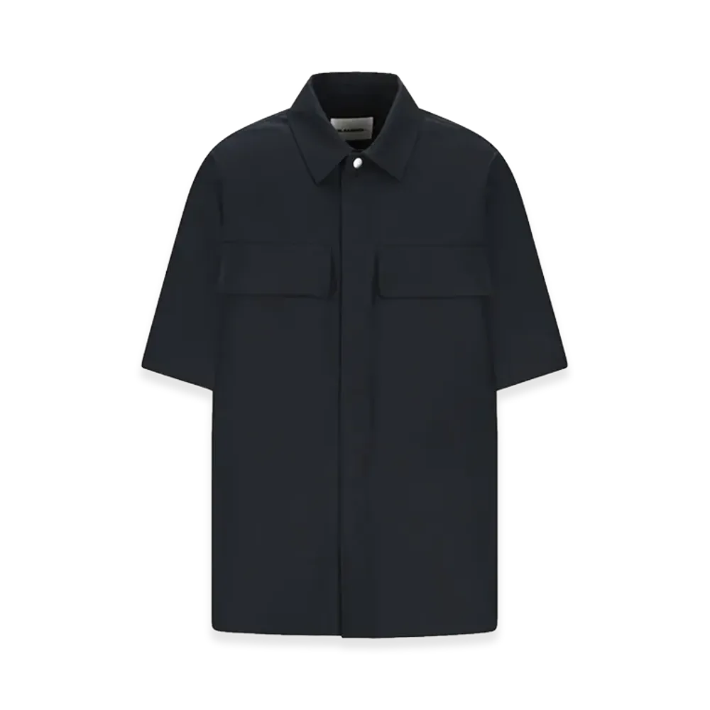 Jil Sander Plus Cotton Short Sleeve Shirt "Navy"