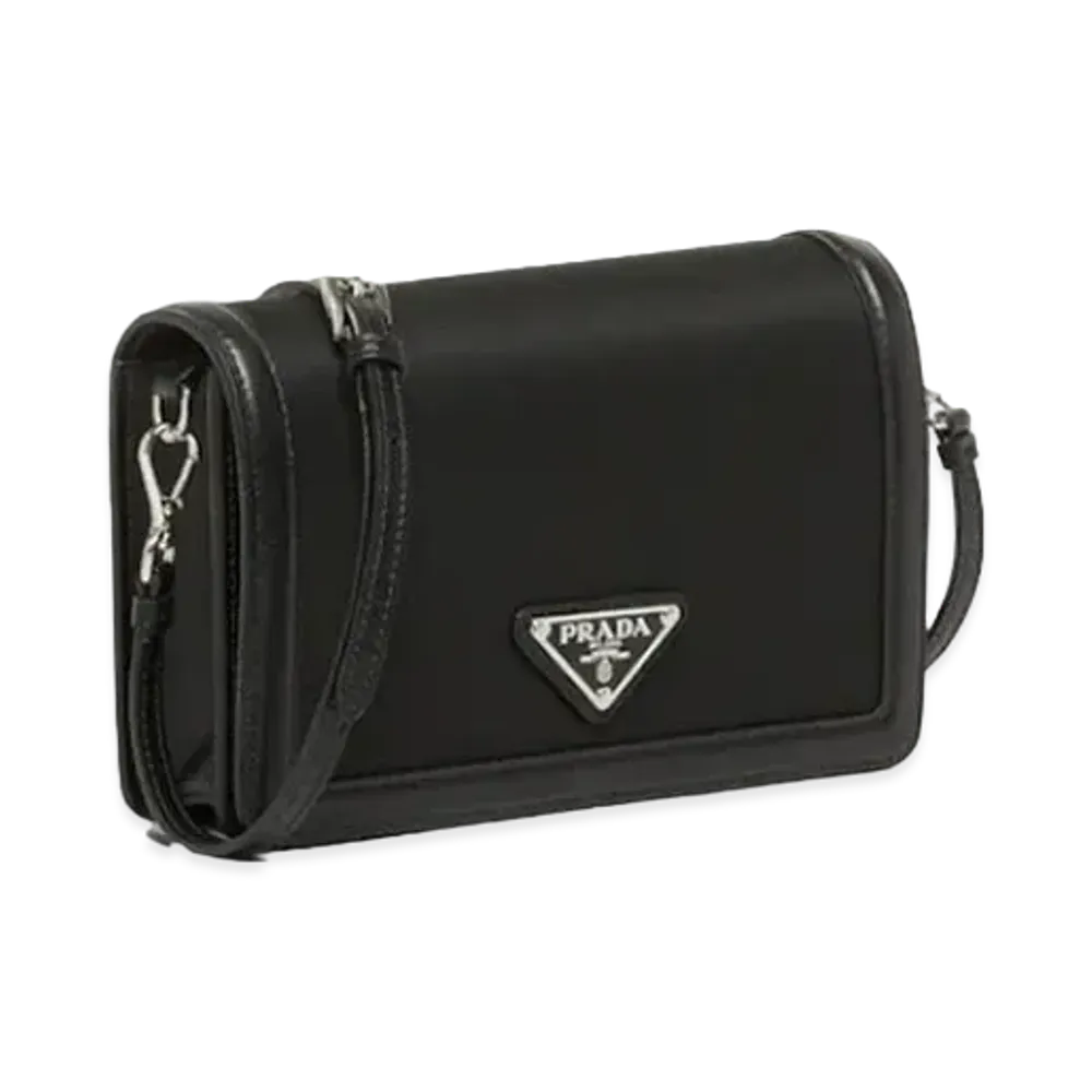 PRADA Nylon & Leather Mini Bag "Black"