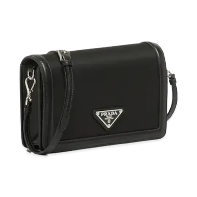 PRADA Nylon & Leather Mini Bag "Black"