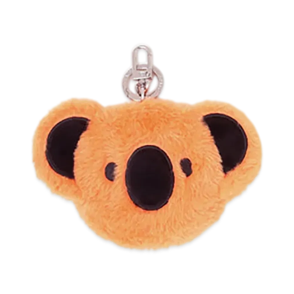 A BATHING APE APEE Baby Core Furry Coins Bag Keyring "Orange"