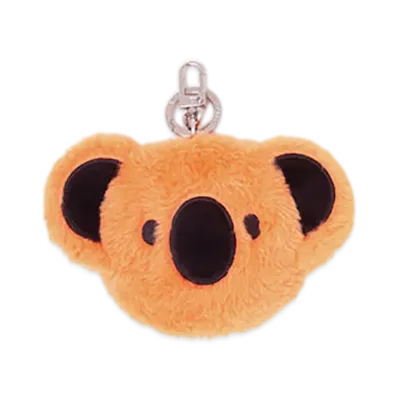A BATHING APE APEE Baby Core Furry Coins Bag Keyring "Orange"