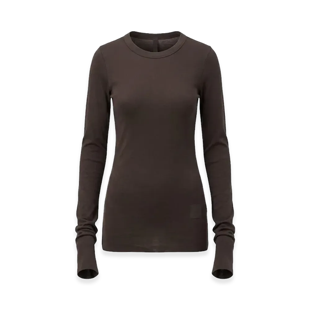Rick Owens DRKSHDW Women's Long Sleeve T-Shirts "Brown"