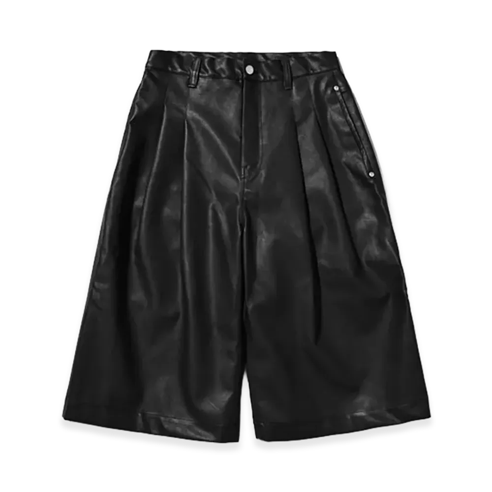 CLESSTE Synthetic Skin-Tex City Baggy Half Pants "Black"