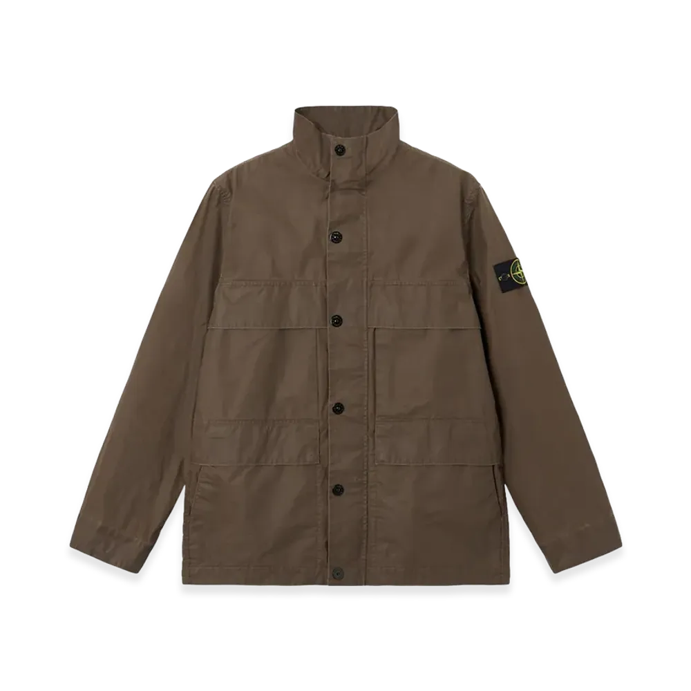 Stone Island 4100024 Waxed Pigment Cotton Tela "Amber"