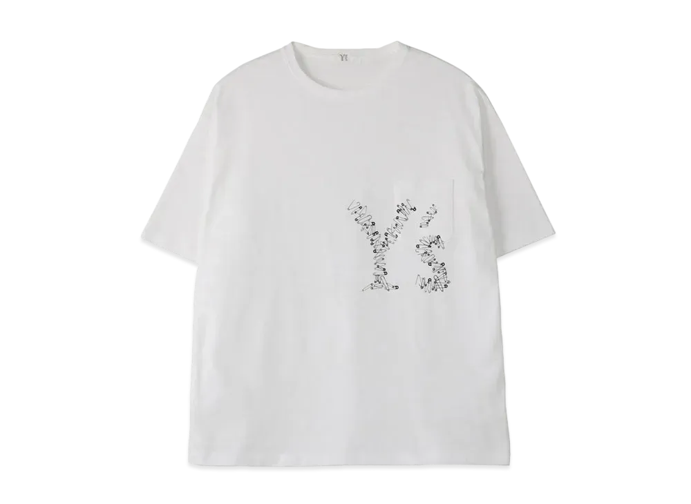 Yohji Yamamoto Y's -ONLINE EXCLUSIVE- Y's PIN T-SHIRT "White"