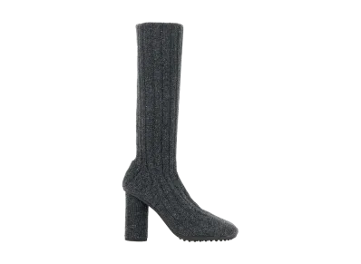 Bottega Veneta Women's Stivale In Maglia "Atomic Grey"