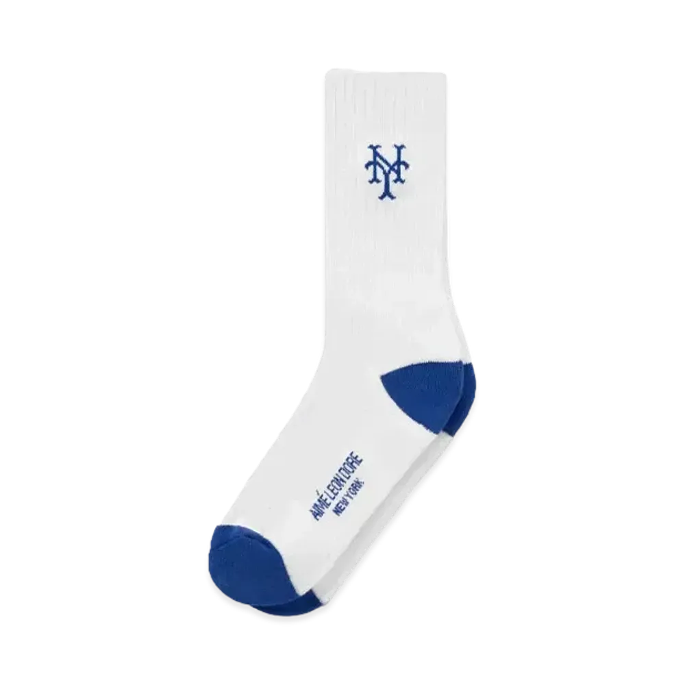 Aime Leon Dore x New York Mets Crew Sock "White/Navy"
