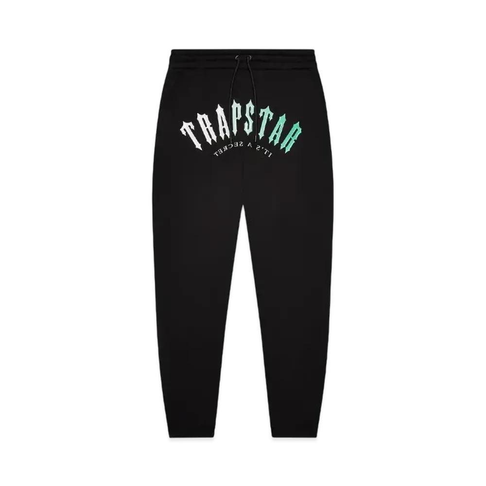 TRAPSTAR Decoded Hooded Gel Tracksuit "Black/Teal"