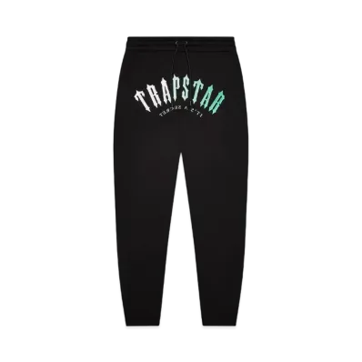 TRAPSTAR Decoded Hooded Gel Tracksuit "Black/Teal"
