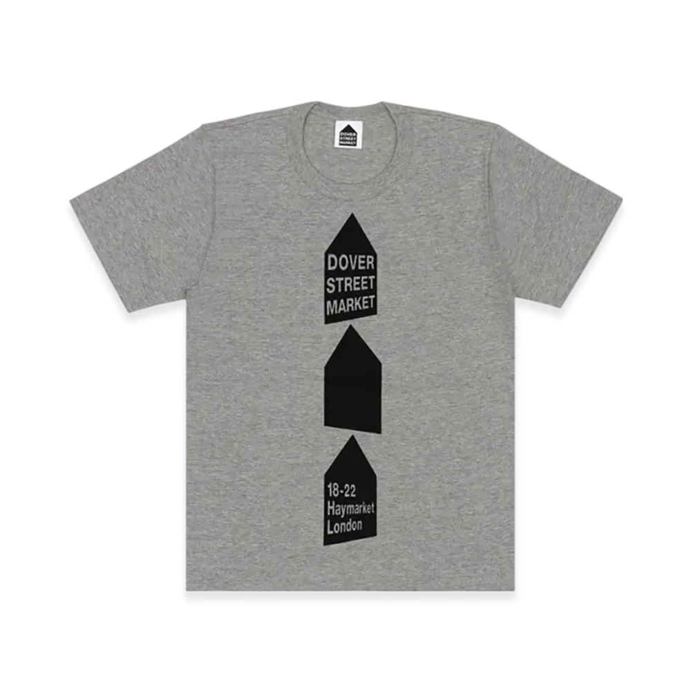 COMME des GARCONS x DSM DOVER STREET MARKET Exclusive 3 Hut Logo Tee "Top Grey"