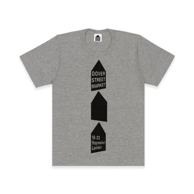 COMME des GARCONS x DSM DOVER STREET MARKET Exclusive 3 Hut Logo Tee "Top Grey"