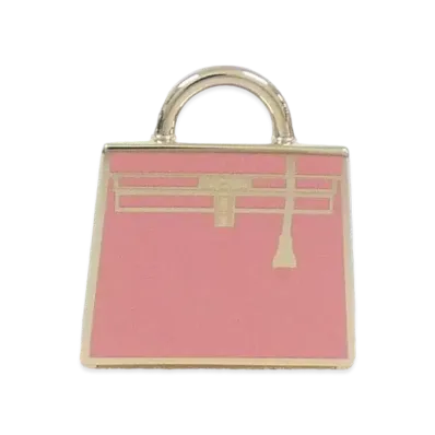 Hermes Curiosite Kelly Charm "Gold/Rose Azalee/Metal"