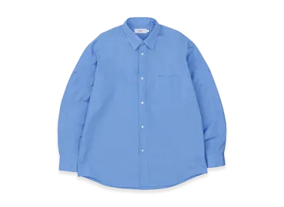 Graphpaper High Count Regular Collar Round Cut Oversized Shirt "Blue"
