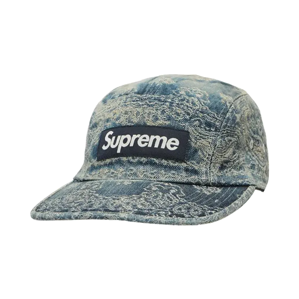 Supreme Bandana Jacquard Denim Camp Cap 