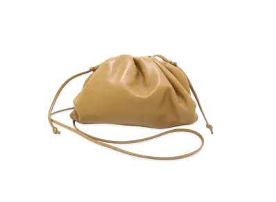 Bottega Veneta Butter Calfskin Pouch Clutch "Camel"