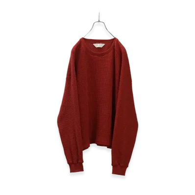ANCELLM Heavy Waffle Over LS "Red"