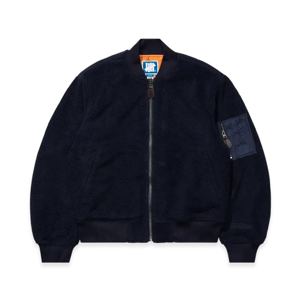 UNDEFEATED Polar Fleece MA-1 Jacket "Navy"