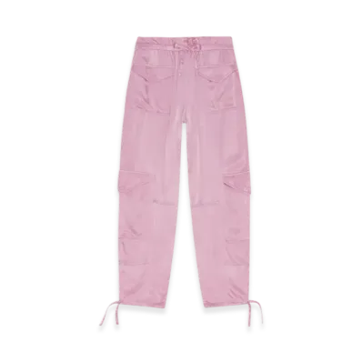 GANNI Washed Satin Pants "Bleached Mauve"