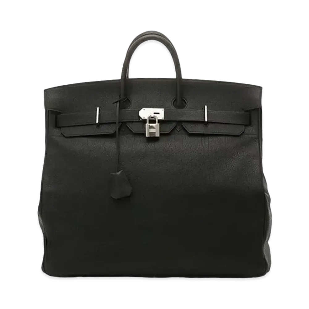 Hermes Haut a Courroies Taurillon Clemence "Noir/Silver"
