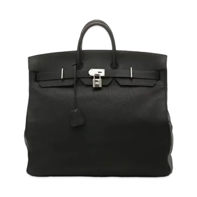 Hermes Haut a Courroies Taurillon Clemence "Noir/Silver"