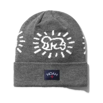Noah x Keith Haring Beanie "Heather Gray"