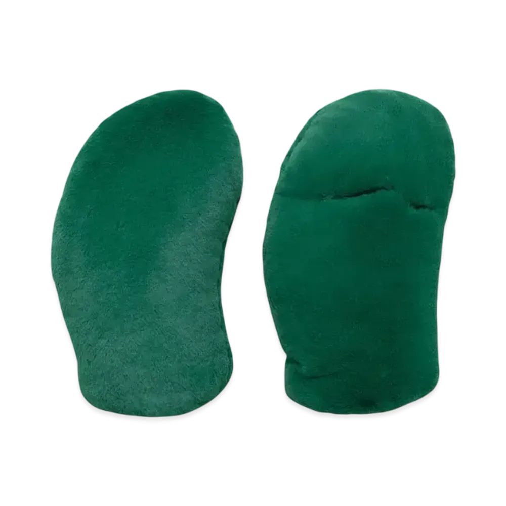 Marni Padded Faux Fur Mittens "Garden Green"