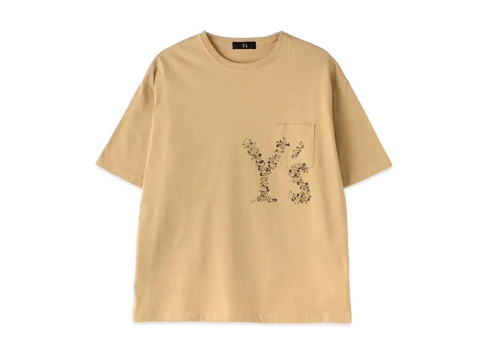Yohji Yamamoto Y's -ONLINE EXCLUSIVE- Y's PIN T-SHIRT "Khaki"