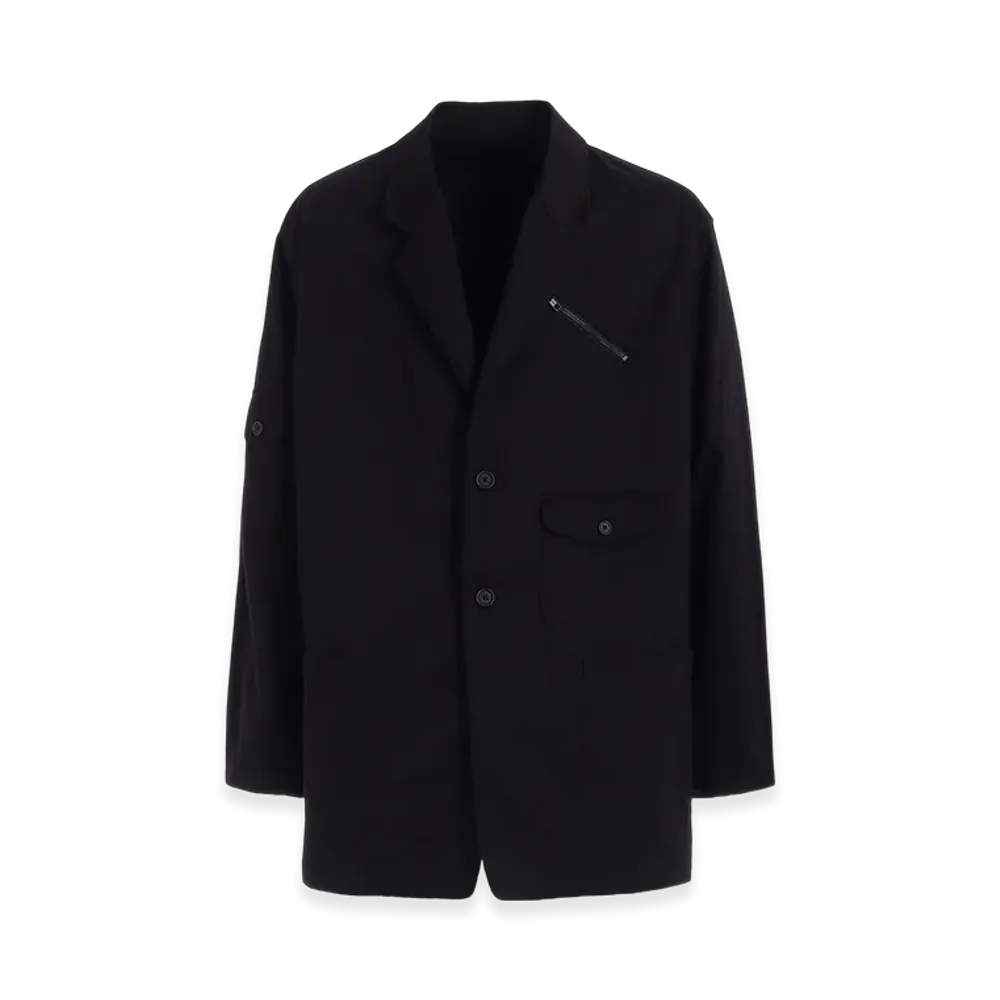 WILDSIDE YOHJI YAMAMOTO Cotton Chino Big Jacket "Black"