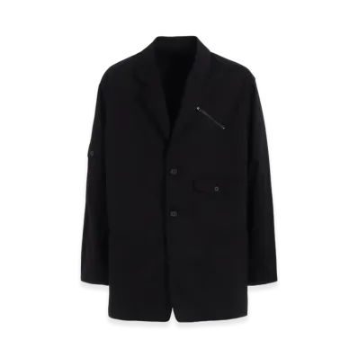 WILDSIDE YOHJI YAMAMOTO Cotton Chino Big Jacket "Black"