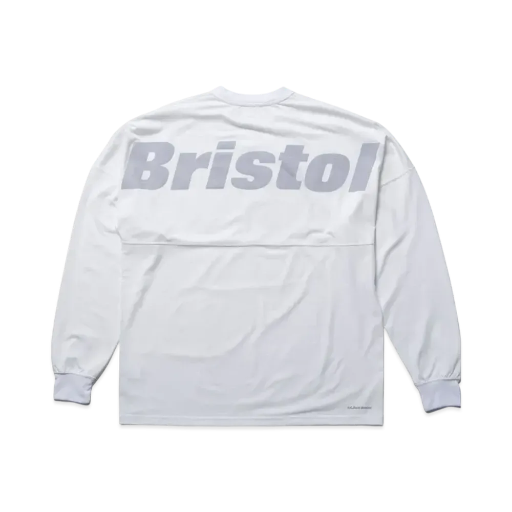F.C.Real Bristol Big Logo L/S Baggy Tee "White"