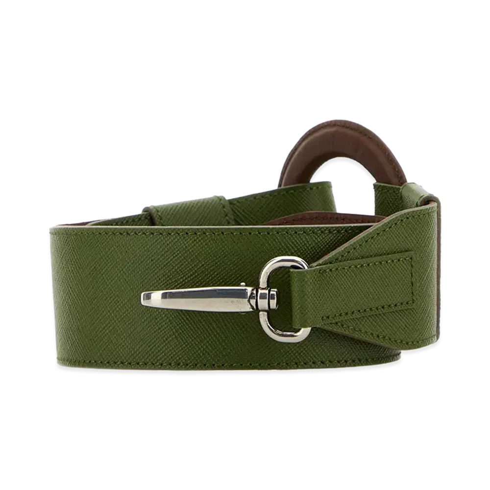 PRADA Leather Shoulder Strap "Green"
