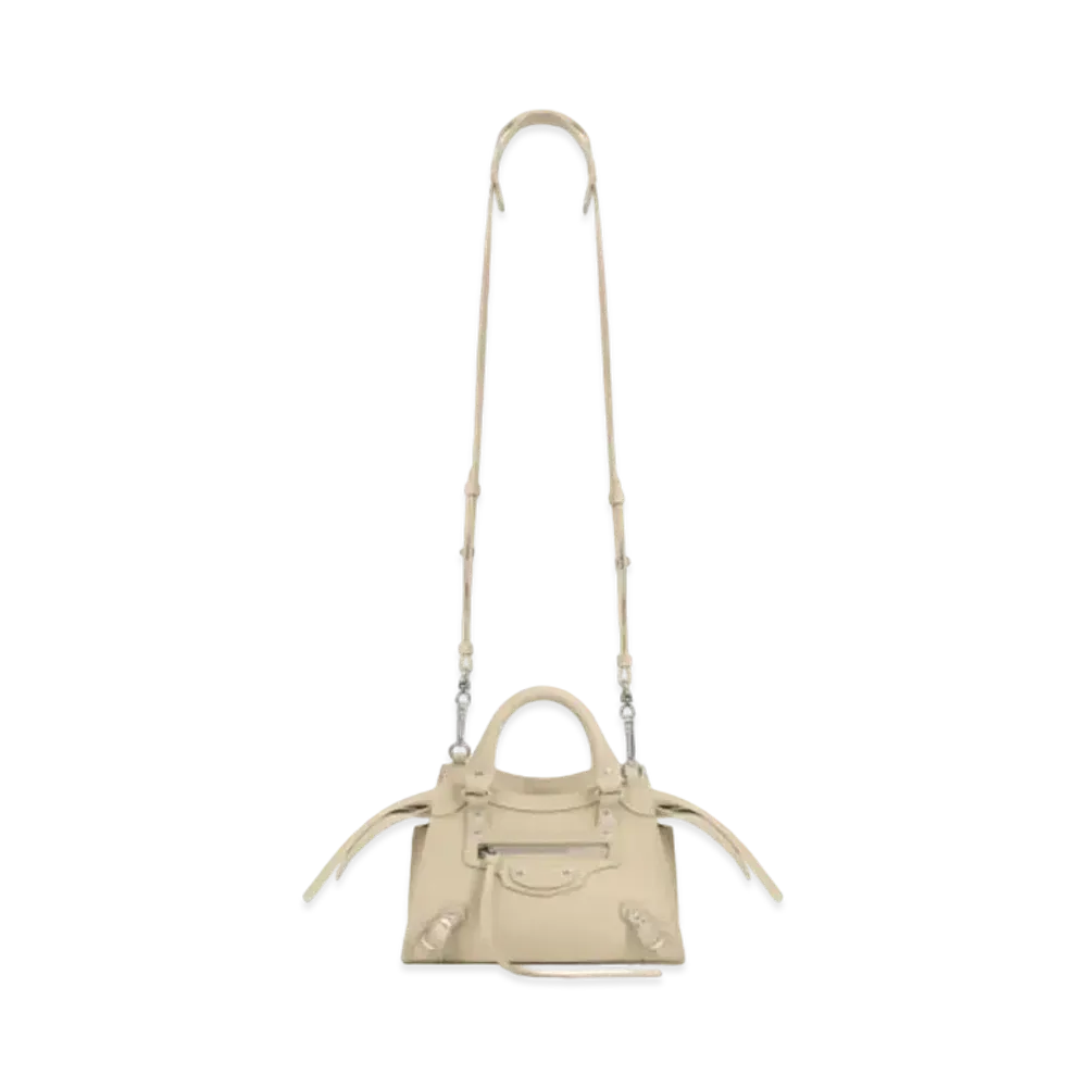 BALENCIAGA Women's Neo Classic Mini Top Handle Bag "Cream"