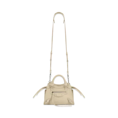 BALENCIAGA Women's Neo Classic Mini Top Handle Bag "Cream"