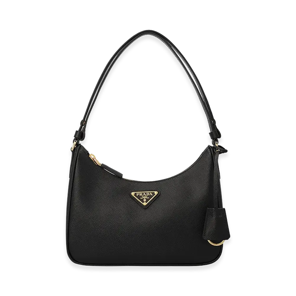 PRADA Women's Leather Mini Re-Edition Handbag "Black"
