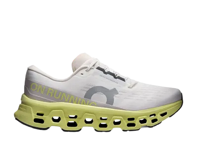 On Cloudmonster 3 "Ivory/Limelight"