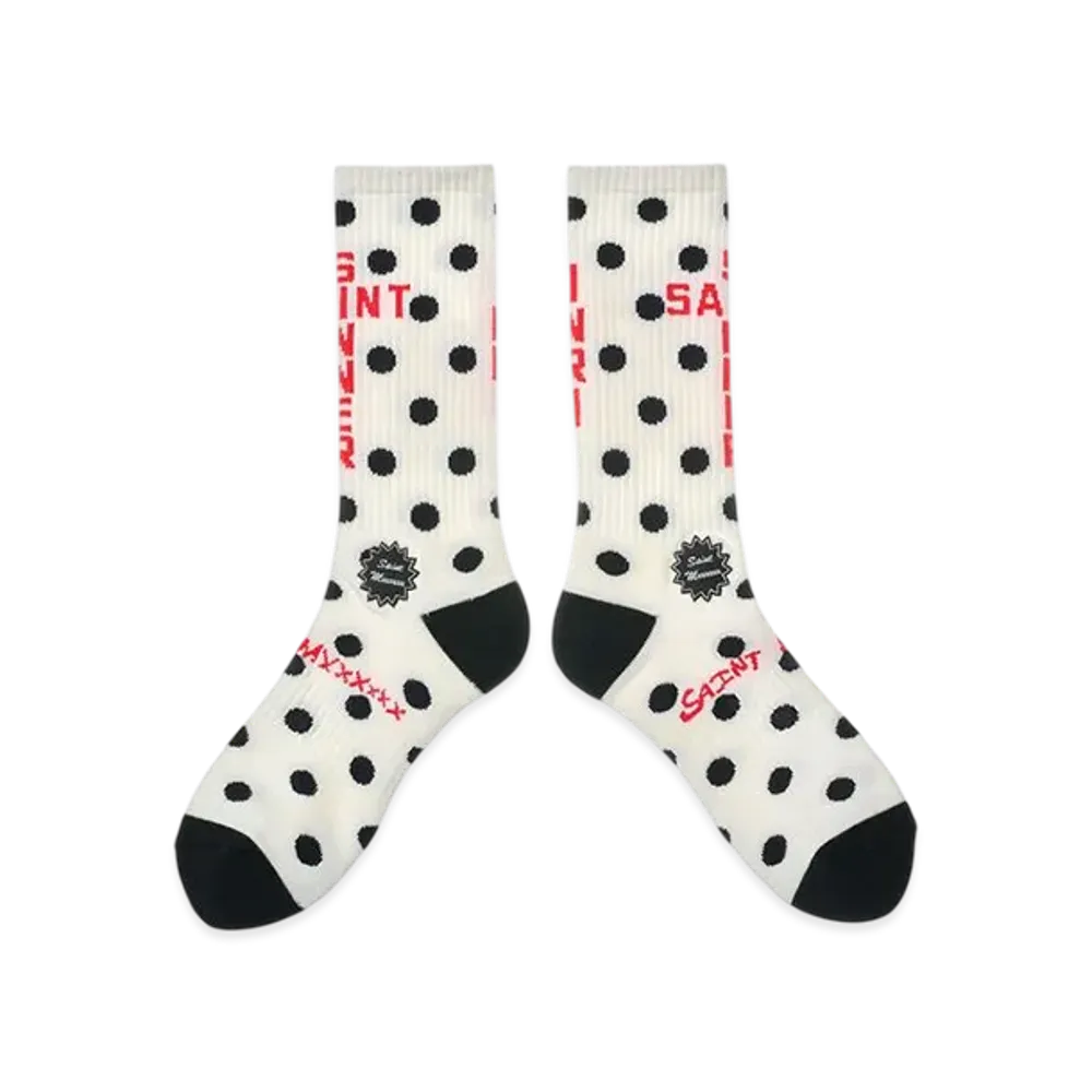 SAINT Mxxxxxx Socks Dot "White"
