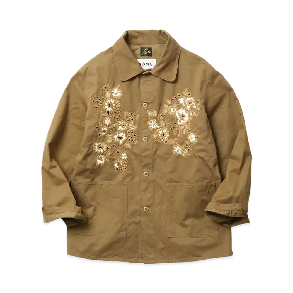 NEEDLES x NOMA t.d. D.N. Coverall - Floral / Hand Emboidery "Beige"