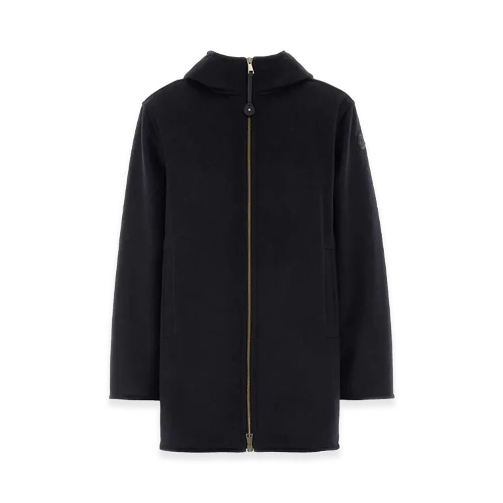 MONCLER Women's Wool Blend Hemiptere Jacket "Dark Blue"